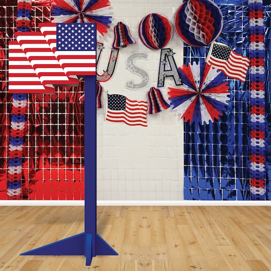 Beistle 6.63ft. x 27" 3D American Flag Prop